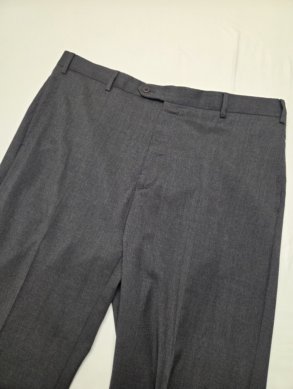 Zanella for Nordstrom Todd Mens 40 Gray Flat Front Wool Dress Pants Italy